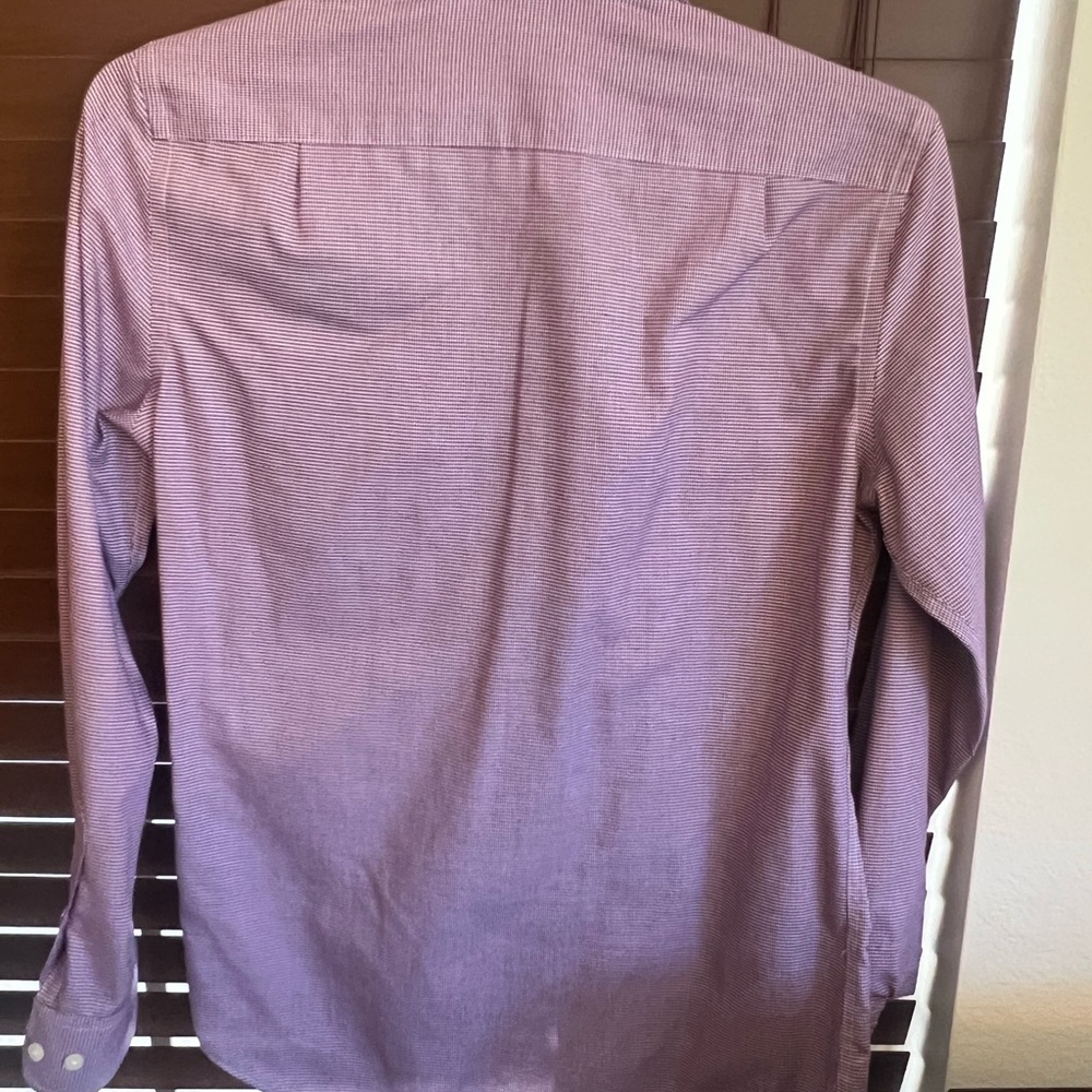 Merona Men's Casual Purple Button-Down Shirt - Picture 3 of 3